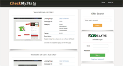Desktop Screenshot of checkmystats.com